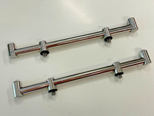 2 x 2 Rod Buzz Bars, Stainless Steel. 30cm, 16mm Diameter, carp coarse fishing