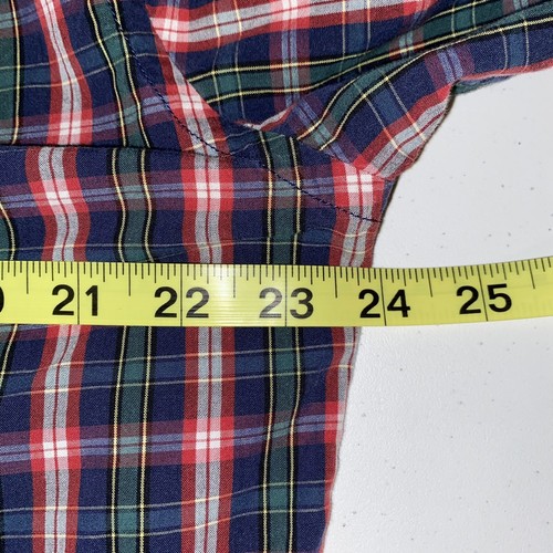J. Crew Mens Check Long Sleeve Button Down Shirt Large Tailored Fit Red Casual - Picture 6 of 8