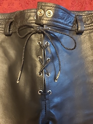 Top Gear #1 Racing Leather Pants Chaps 30x26 Black Motorcycle Pants By 4 Star - Bild 4 von 10