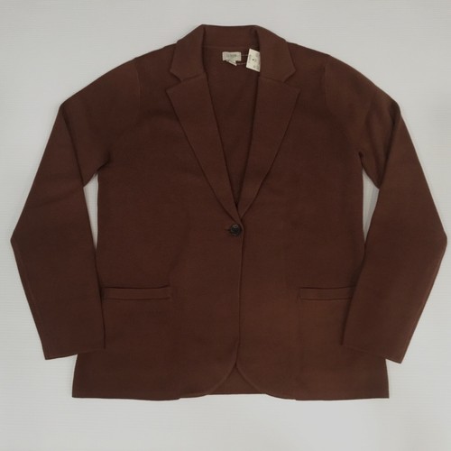 J.Crew Factory NWT Schoolboy Sweater-Blazer In Roasted Cocoa Size: M