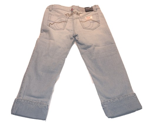 Eckored Girls Capri Blue Jeans Cuffed Size 5- NEW WITH TAGS - Picture 2 of 11