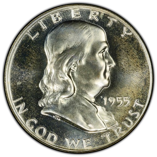 1955 Philadelphia Mint Proof Coin Set - PCGS PR67 (1C, 5C, 10C, 25C, 50C) - 第 6/21 張圖片