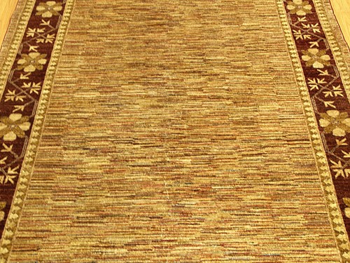 Alfombra Gabbah afgana de buena calidad hecha a mano 5 x 8 teñida de verduras hilada a mano lana fina - Imagen 7 de 9