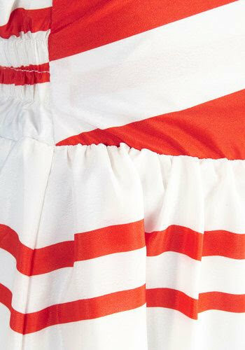 NWT Modcloth "Fruit Pie Purveyor Skirt", Red White Stripe, Midi Skirt, M, $69.99 - Foto 3 di 12