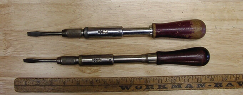 2 Vntg Ratcheting Screwdrivers,Yankee North Bros No. 30 W/ 7 Pat. Dates,& No 30A