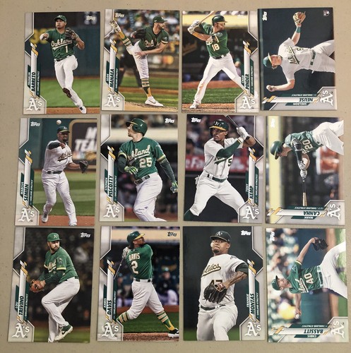 2020 Topps Series 2 ⚾️ Oakland Athletics A's Team Set ⚾️ 12 Cards⚾️ Khris Davis - Picture 1 of 12