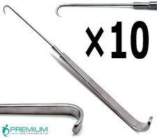 10× NEWS ENT Tracheal Hook Retractor 6" Sharp Point Surgical Instruments