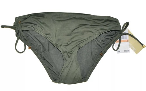 Michael Kors Logo Hardware Shirred Tankini Top OR Bottom Solid Olive XS, S, M,XL - Picture 7 of 10