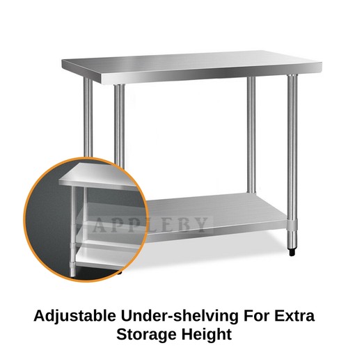 Large Commercial Stainless Steel Bench Table Home Kitchen Work Food Grade Prep - Picture 6 of 12