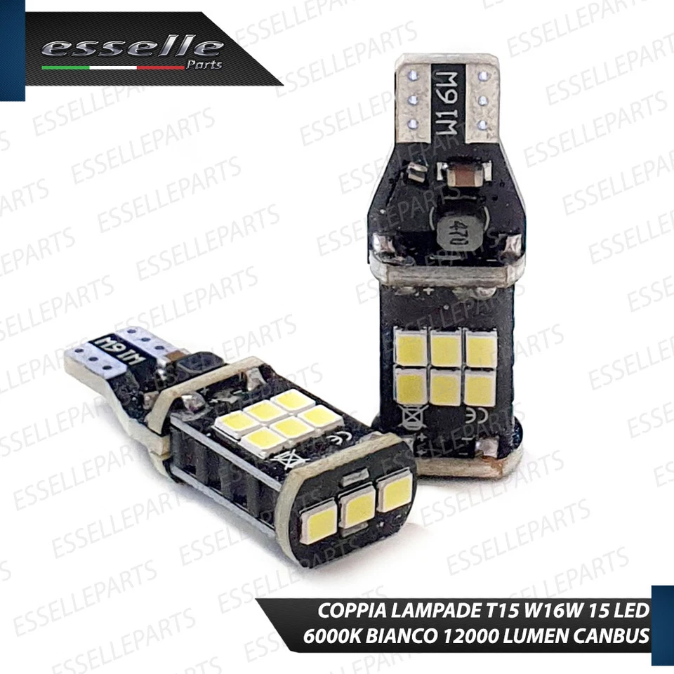 COPPIA LAMPADE T15 W16W 15 LED CANBUS PER TOYOTA RAV 4 II 6000K RETROMARCIA - Immagine 3 di 4