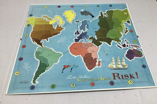 Risk Continental Game By Parker Bros. Wood Pieces 1968 Original Vintage - Picture 7 of 8