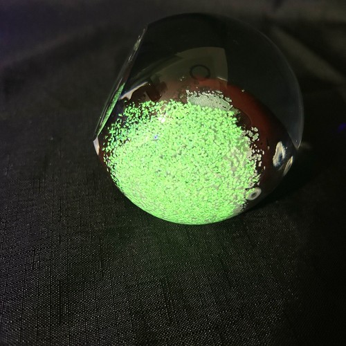 Glass Eye Studio GES Celestial Series MERCURY Paperweight Signed Glows In Dark - Picture 11 of 14