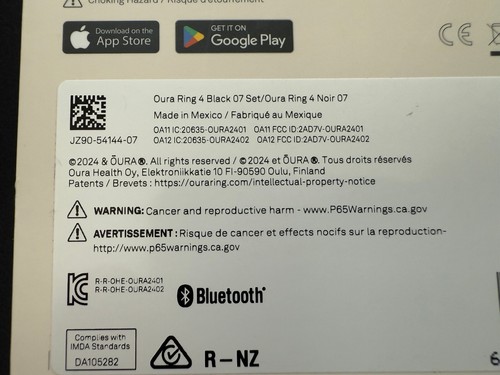 Oura Ring 4 Smart Ring 4a gen. Tracciatore di attività NERO taglia 7 - Foto 2 di 2