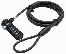 Black Notebook Laptop Combination Security Lock Cable Anti-Theft Design