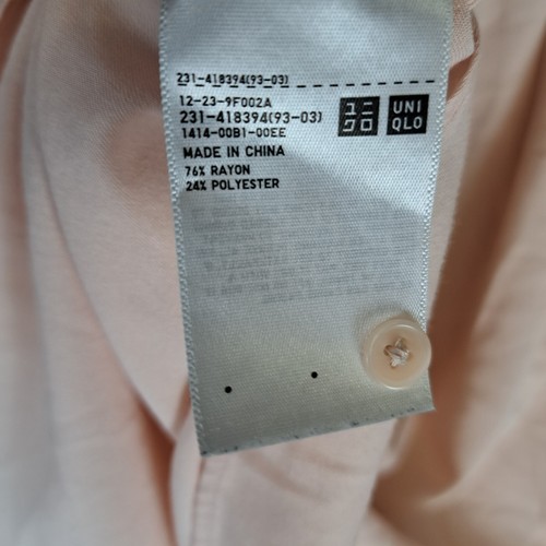 Uniqlo Womens Button Up Shirt Top Size XL Extra Large Pink - Picture 8 of 8