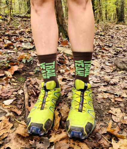 Trail Yeah! Socks Trail Running MTB Mountain Bike Hiking DeFeet SMALL - Picture 2 of 5