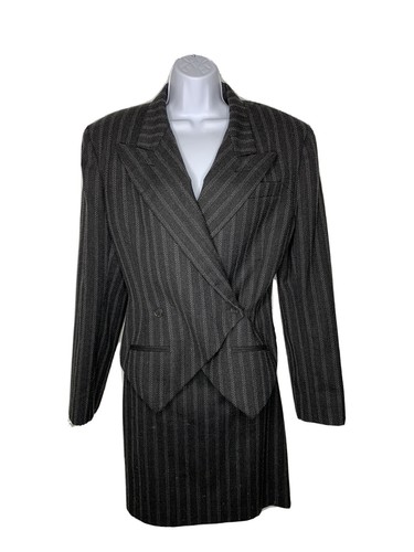 Vintage 80's NORMA KAMALI Pinstripe Suit Boxy Jack
