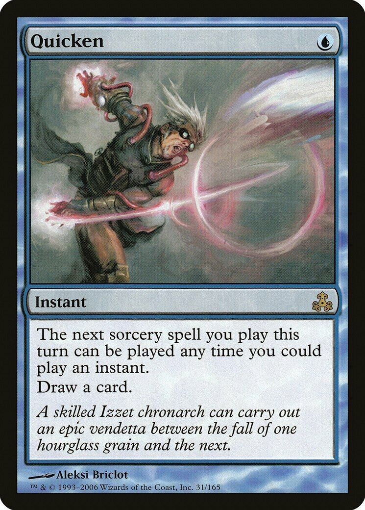 Magic the Gathering QUICKEN #31/165 Guildpact 2006 NM Blue Rare 