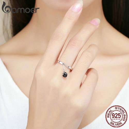 European 925 Sterling Silver Cat Moon Butterfly Ring Weeding Jewelry Women Gifts - Picture 84 of 262