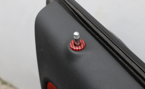 Red Carbon Fiber ABS Door Lock Pin Cover Decor Trim For Dodge Challenger 2014-20 - Picture 4 of 9