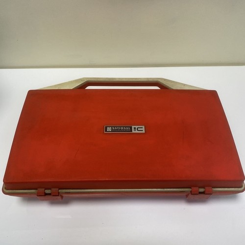 National Portable Record Player Showa Retro SF-345 Junk Red and White Vintage MM - Picture 5 of 10