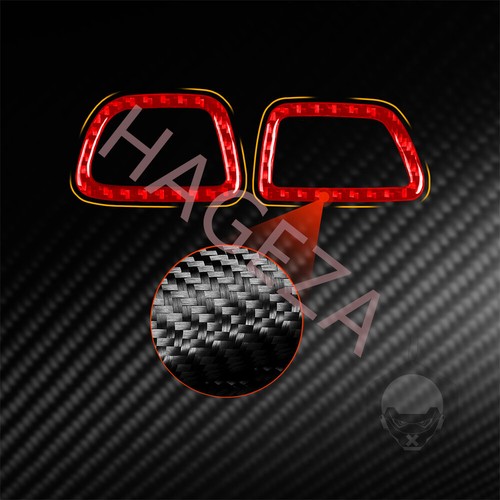 Tablero de fibra de carbono rojo borde de ventilación lateral para Honda Ridgeline Passport Pilot - Imagen 10 de 16