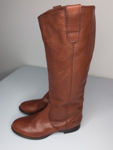 Madewell 1937 Women’s Brown Archive Leather Riding Boots Size US 5 Italy - Picture 2 of 13