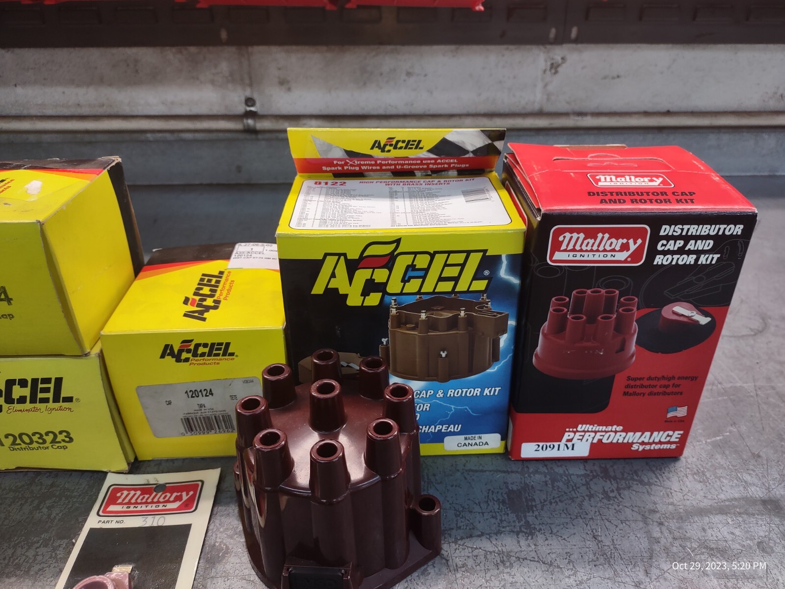 Lot of (8) NOS Vintage Accel Mallory MSD Distributor Caps and Rotors eBay