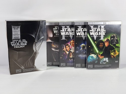 Star Wars Trilogy Episode IV V & VI DVD Box Set 2004 4-Disc Set PAL Region 4