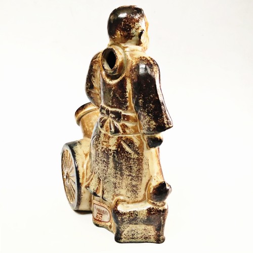 Japanese Sake Pottery Empty Bottle Shochu Vintage Takamori Saigo Liquor Decanter - Picture 6 of 12