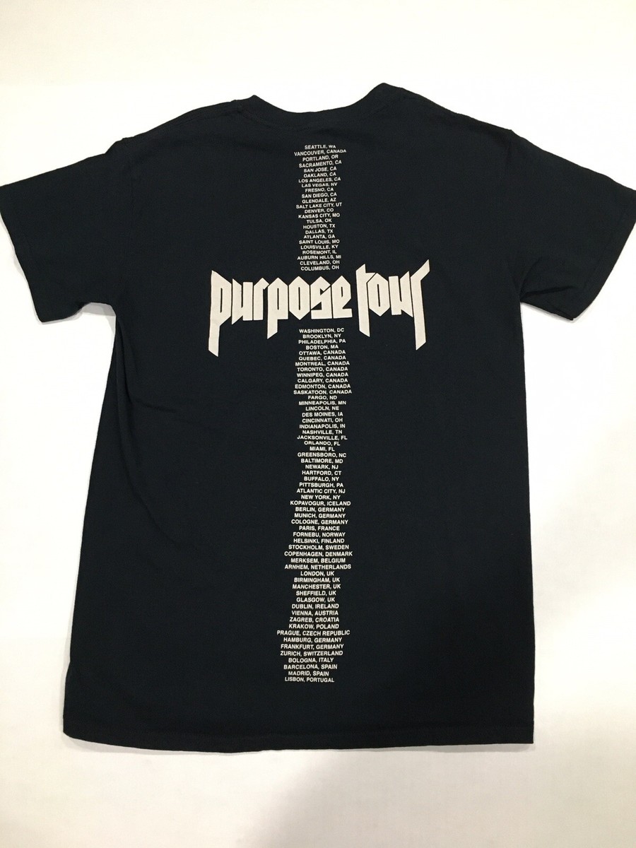 Justin Bieber Purpose Tour Shirt Size Small Gildan Portrait
