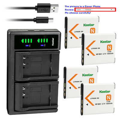 Kastar Battery LTD2 Charger for Sony NP-BN1 BC-CSN & Sony Cyber-shot DSC-W630