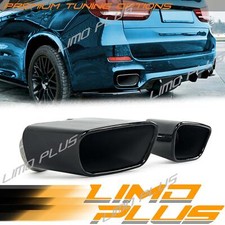 Gloss Black Exhaust Pipe Muffler Tips for BMW X5 F15 M-Sport 2014-2016-2018