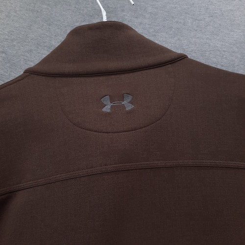 Under Armour Jacket Mens XL Brown Fleece Lined Full Zip Softshell Polyester - Picture 9 of 16