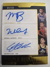 Marvin Bagley Carter Grayson Allen 2018 Dominion Rookie Autograph RC 10 RT-DUKE