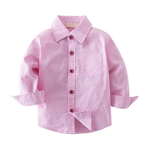 Boy's Toddler Kids Casual Long Sleeve Button Shirt Casual Gentleman Outfit Shirt - Picture 18 of 41