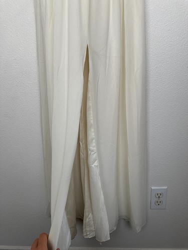 Lulus I'm All Yours Ruffle Maxi Dress in Cream Wedding Bridal Women's Small NEW - Picture 6 of 13