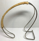 MCM Vintage Metal Rattan Cane Wine Caddy Wine Bottle Holder