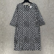 Michael Kors Midi Dress Womens 1X Stretchy Spandex Chain Link 3/4 Sleeve Career