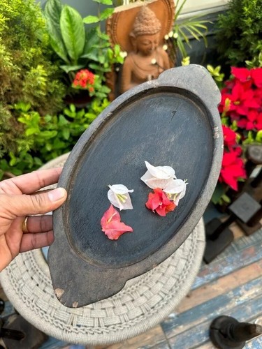 Original Old Antique Wooden Hand Crafted Beautiful Serving Platar Tray Plate - Picture 16 of 19