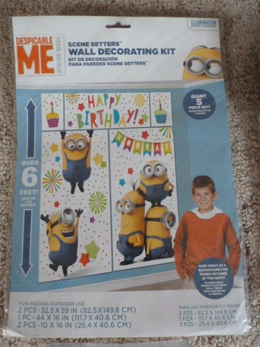 :) Lot of Despicable Me Minions birthday party supplies NEW decor, table cover + - Picture 2 of 6