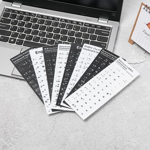 Deutsch Arabic Russian Letter Keyboard Stickers Spanish Alphabet Layout - Picture 8 of 14