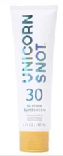 Unicorn Snot Holographic Glitter Sunscreen Spf 30 Gold protect UVA/UVB Read Desc