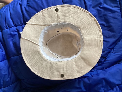 Classic Mens Cotton Safari Bucket Sun Hat Cream Color Size 7 or Medium Pre-owned - Picture 6 of 11