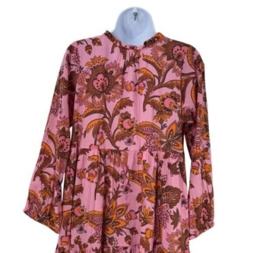 Tuckernuck Sunset Chintz Salty Paloma Pink Paisley Caftan Maxi Dress Size XXL - Picture 7 of 11