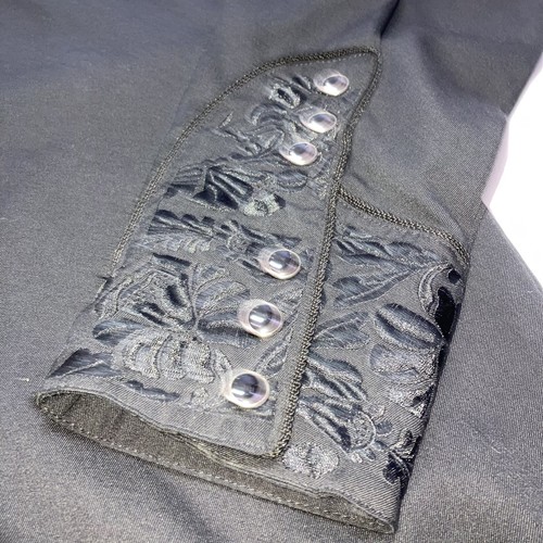 Scully Heavy Embroidered Black Long Sleeve Pearl Snap Western Shirt Sz M - Picture 5 of 9