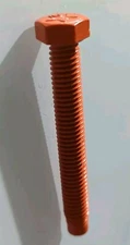 3/8-16 x 2.5" Grade 5 Flange Bolts  Airport Runway Lights Orange Fluoropolymer