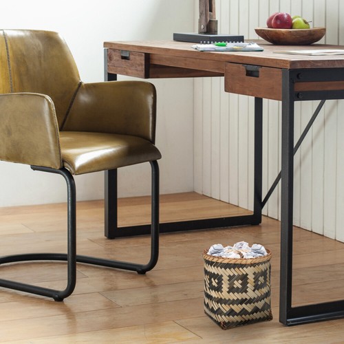 Bamboo Trash Can Office Small Decorative Waste Basket Wovenstorage Baskets - 第 9/12 張圖片