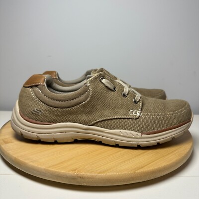 Skechers Expected Orman Mens Size 9 Shoes Brown Lace Up Relaxed Fit Sneakers