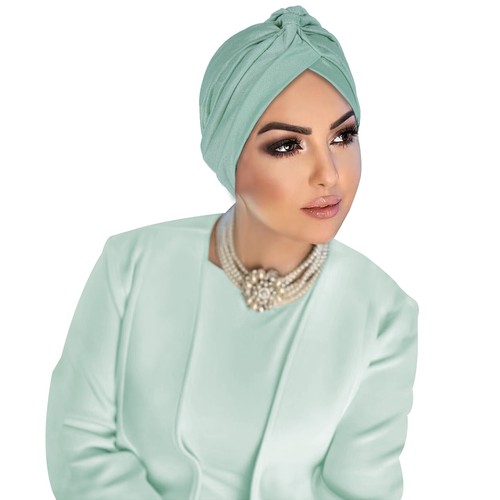 Mujeres Musulmanas Turbante Hiyab Gorro Gorra Bufanda Envoltura Prendas para la Cabeza Color Sólido Gorro - Imagen 14 de 42